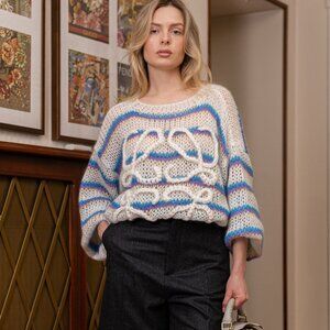NWOT ！Loewe Anagram Mohair-Blend Sweater